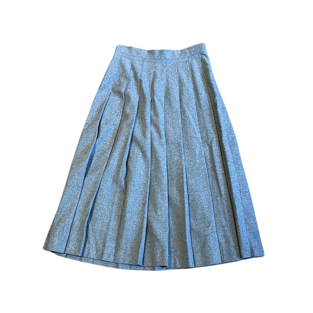 Gray Wool Midi Pleated Women's Skirt MAXMRKT Size XS